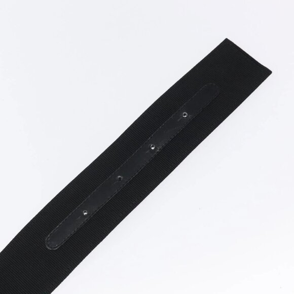 Salvatore Ferragamo Vala Belt Canvas 37.4"" Black Auth - Picture 11 of 15